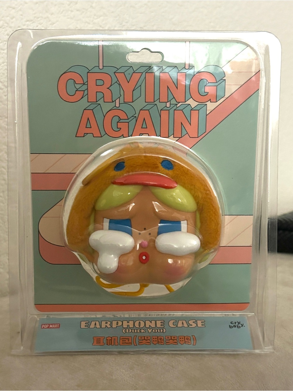 Pop Mart Duck You- Cry Baby Crying Again Earphone Case